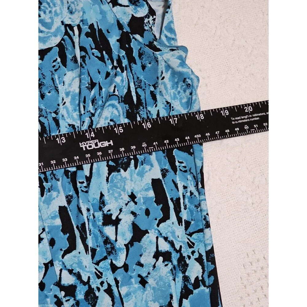 Julian Taylo Womens Midi Dress Floral  Multicolor Short Sleeve Knee-LengthSz 10